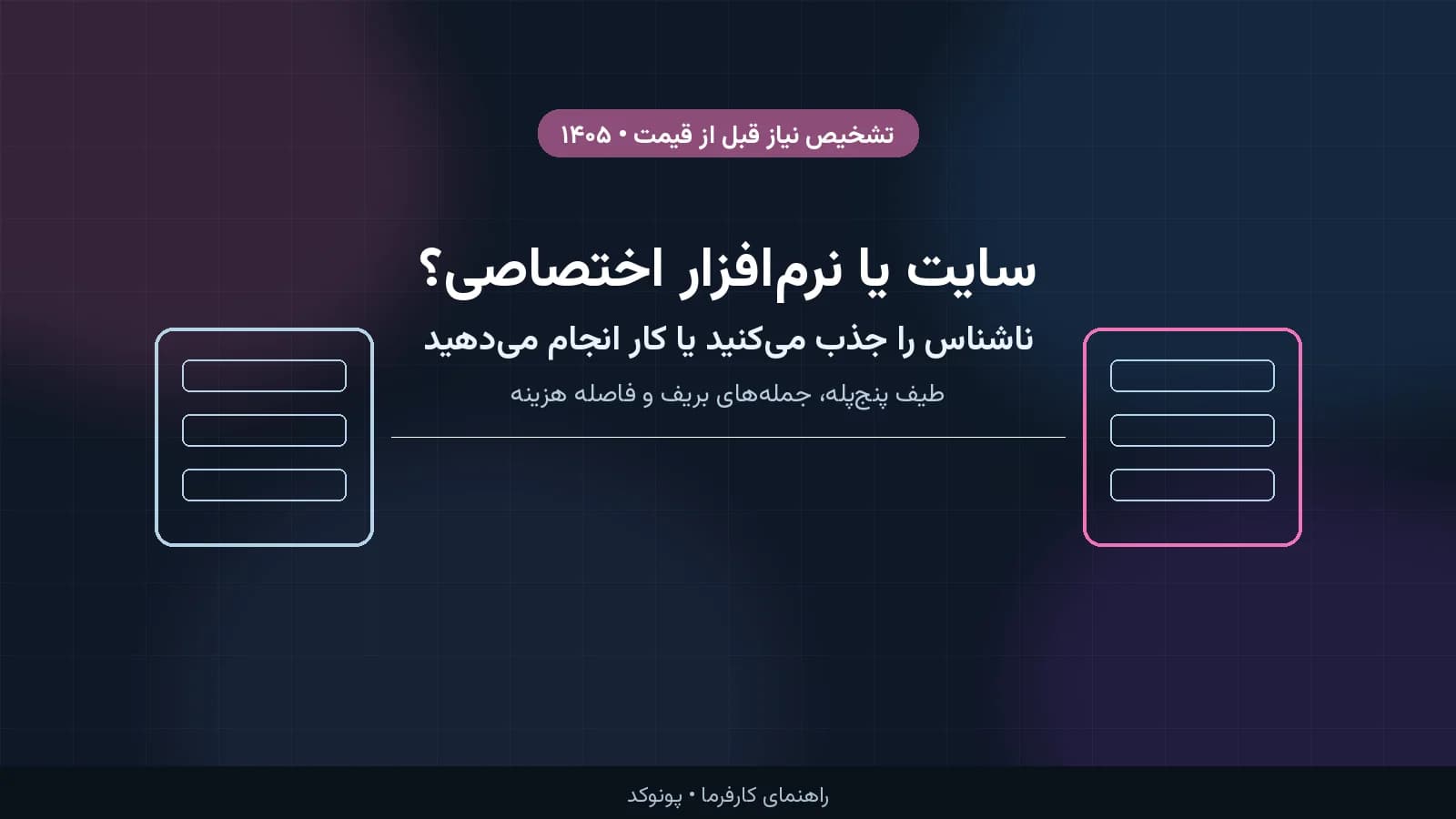 سایت میخواهید یا نرمافزار اختصاصی؟ تشخیص نیاز واقعی قبل از گرفتن قیمت